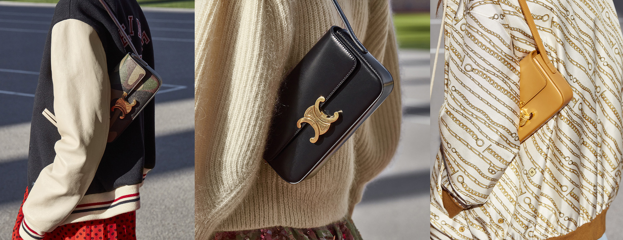 Launching today: The Celine Triomphe Shoulder Bag — a smaller shape
