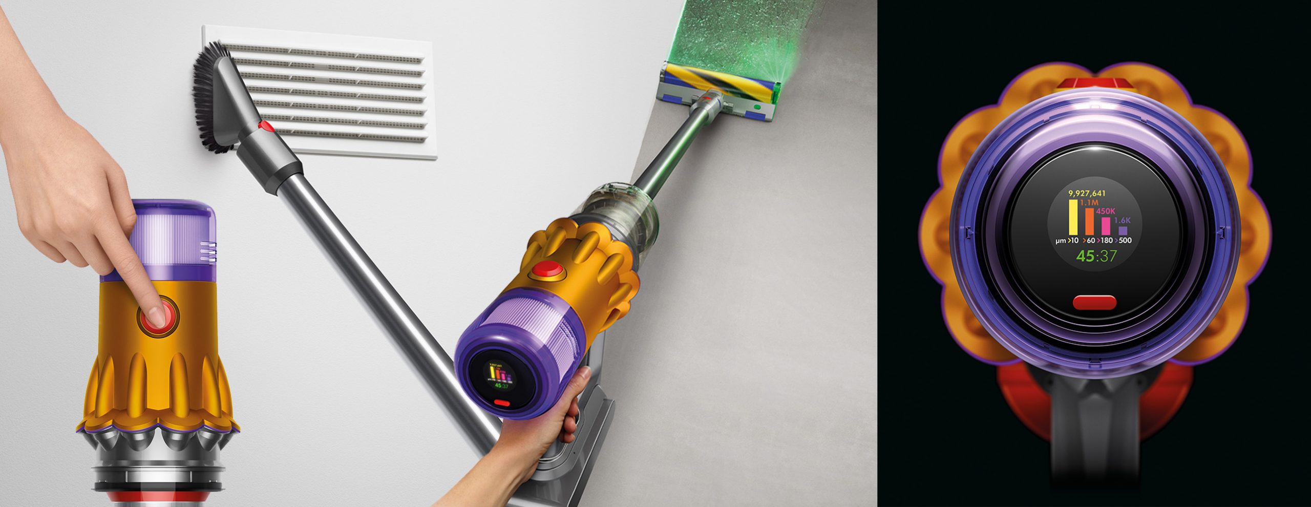 The new Dyson V12 Detect Slim Total Clean uses lasers to detect 