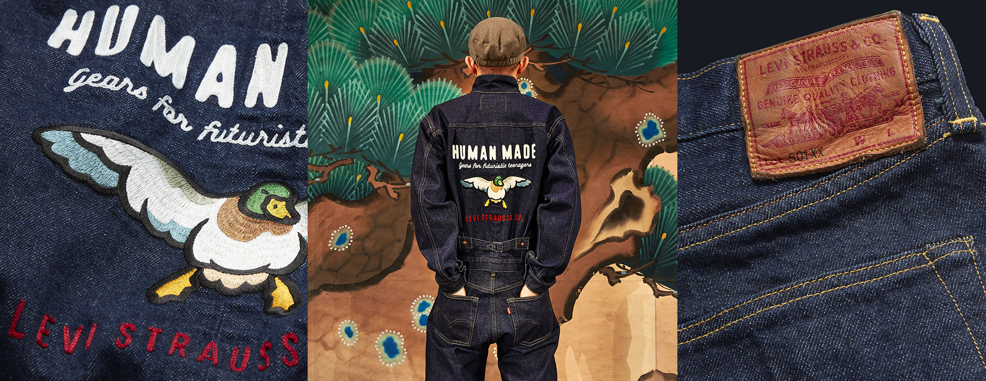 Levi's® x HUMAN MADE by NIGO release their 2nd collaboration feat. classic  denim juxtaposed with traditional Japanese designs