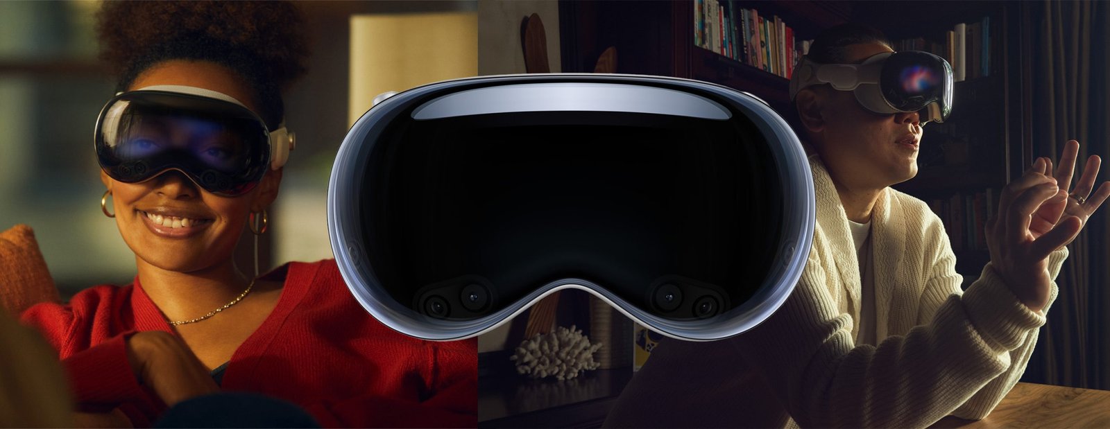Face Computer Hands on with the Apple Vision Pro, Apple's newly-introduced spatial ...